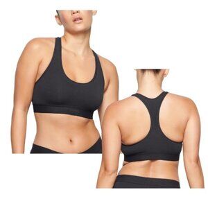 SKIMS Cotton Jersey Racerback Bra Soot Womens XXS